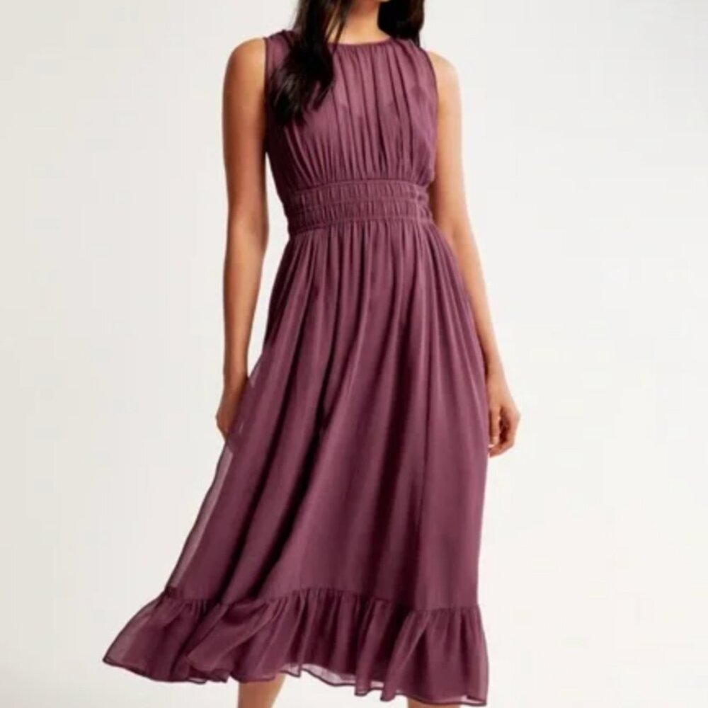 Abercrombie & Fitch Plum Midi Dress